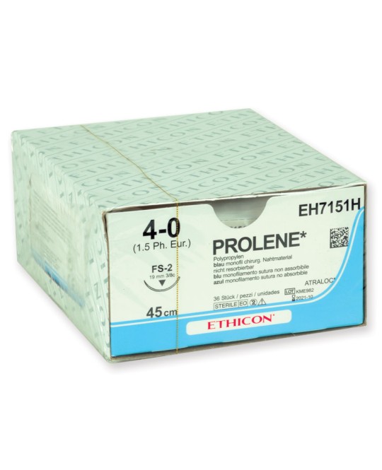 SUTURA MONOFILAMENTO ETHICON PROLENE BLUE - 4/0 ago 19 mm - 75 cm