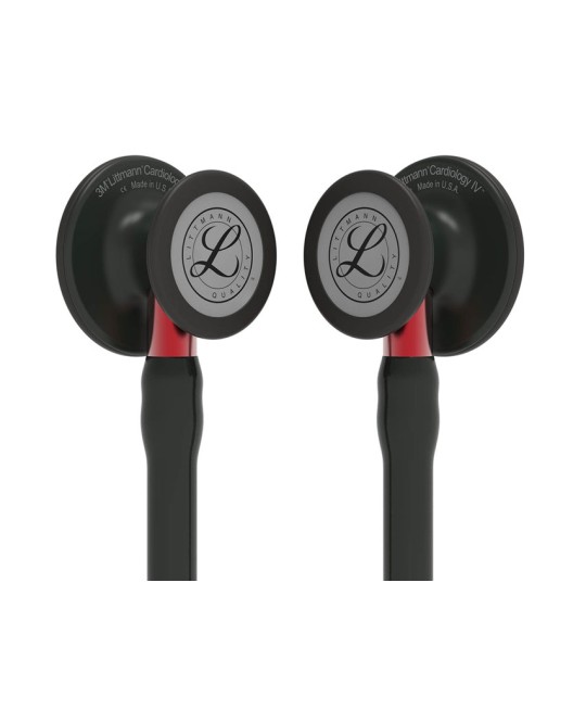 LITTMANN CARDIOLOGY IV - 6200 - nero - finiture nere / conn. rosso