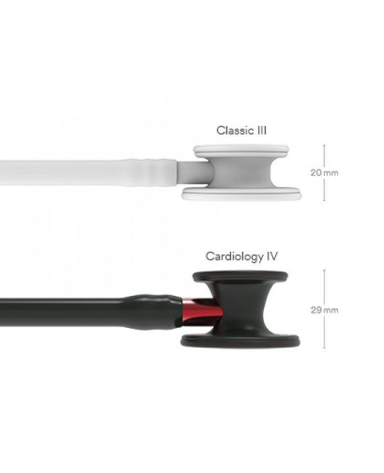 LITTMANN CARDIOLOGY IV - 6200 - nero - finiture nere / conn. rosso