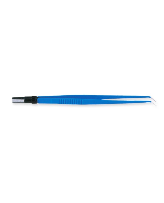 PINZA BIPOLARE CURVA 18 cm - punte 0,3 mm