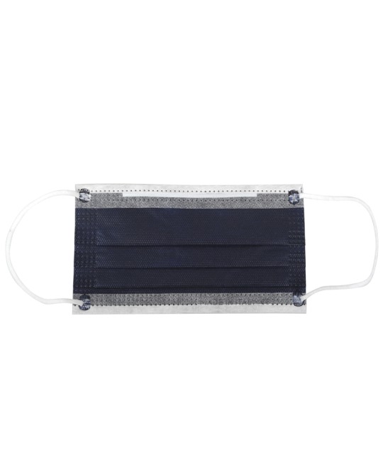 PREMIUM MASCHERINA CHIRURGICA FILTRANTE 98% 3 VELI tipo II con elastici - adulti - blu scuro