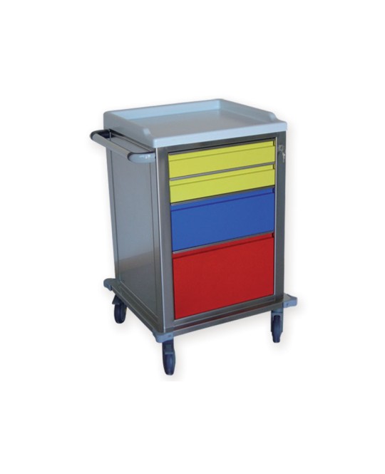 CARRELLO MODULARE INOX - 2+1+1 cassetti