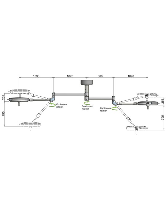 PENTALED 63N+63N LAMPADA OPERATORIA - doppia a soffitto