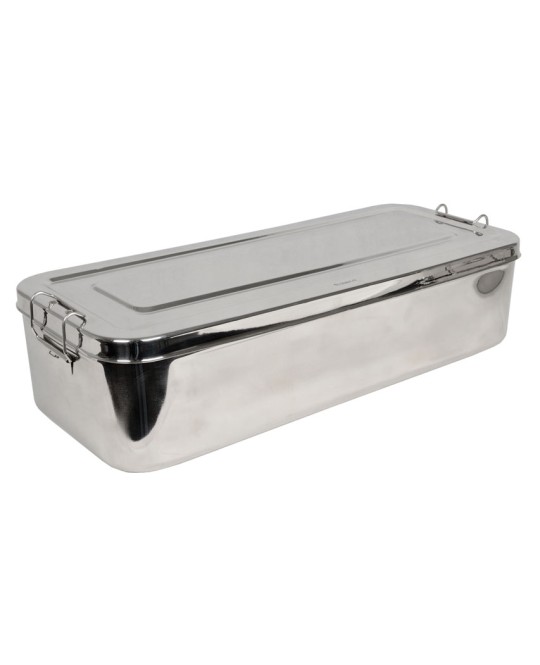SCATOLA INOX 50x20x10cm - con manici