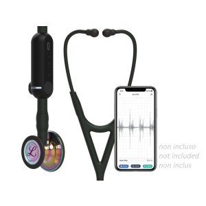 3M LITTMANN STETOSCOPIO CORE DIGITAL - 8572 - nero - finiture arcobaleno brillanti