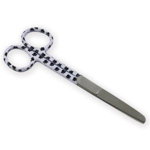 FORBICI RETTE PUNTE ALTERNE - fantasia orme - 14 cm