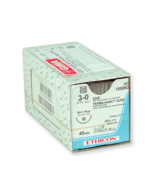 SUTURA SETA ETHICON PERMA-HAND - 3/0 ago 22 mm
