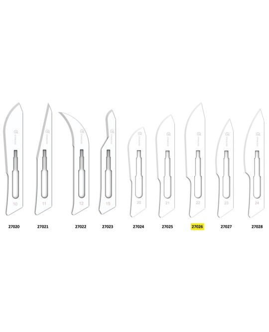 LAME GIMA INOX N. 22 STERILI