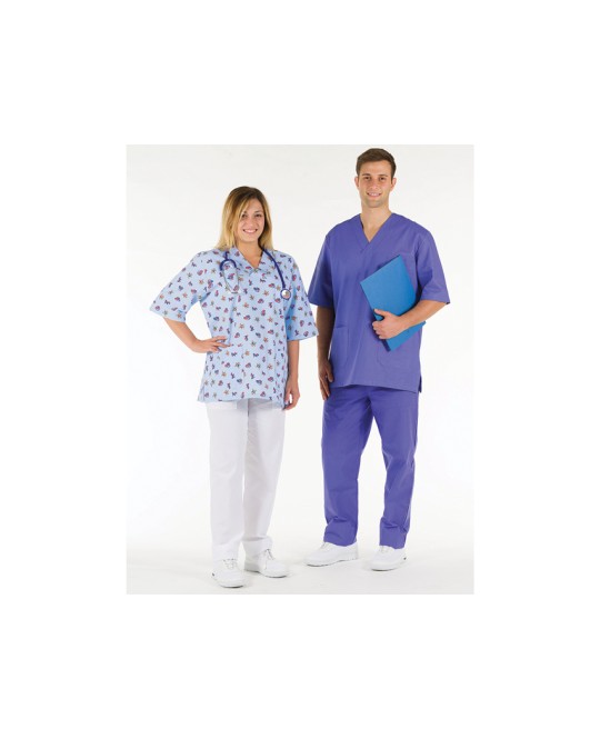 CASACCA COTONE - celeste fantasy - L