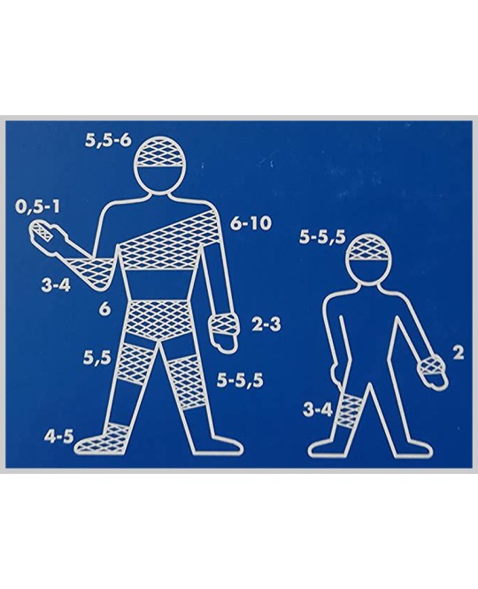 RETE TUBOLARE ELASTICA - calibro 10, per spalle, corpo, schiena