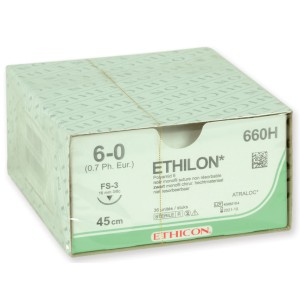 SUTURA MONOFILAMENTO ETHICON ETHILON - 6/0 ago 16 mm