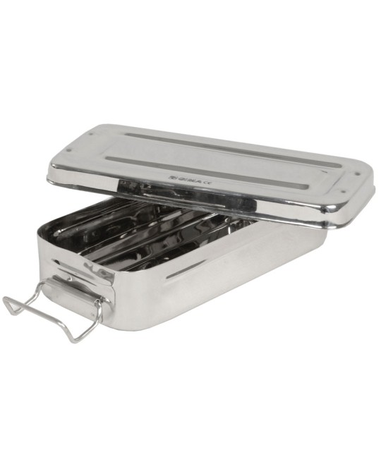 SCATOLA INOX 18x8x4cm - con manici