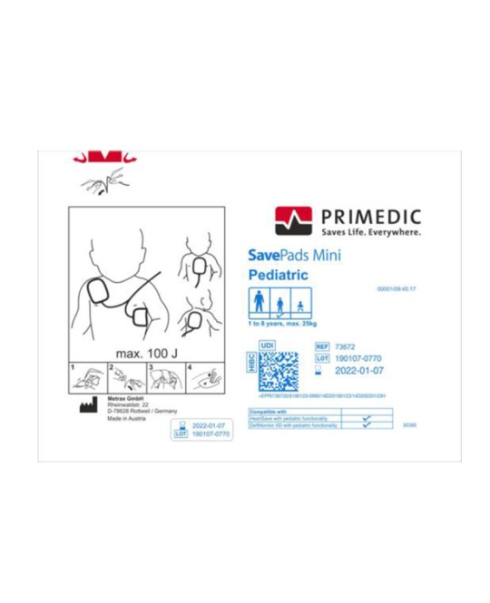 SAVE PADS PEDIATRICI 1-8 anni, max 25kg per HeartSave da S.N. 739XXXXXXX