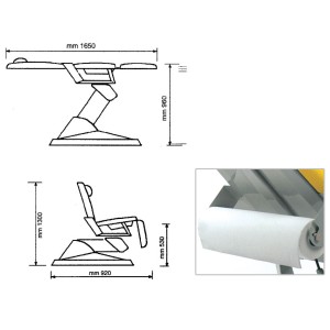POLTRONA GYNEX con portarotolo - albicocca metallizzato