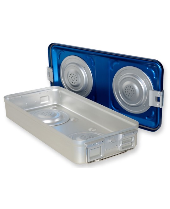 CONTAINER CON VALVOLA grande h100 mm - blu forato