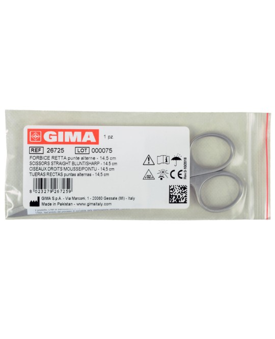 FORBICE RETTA punte alterne - 14,5 cm