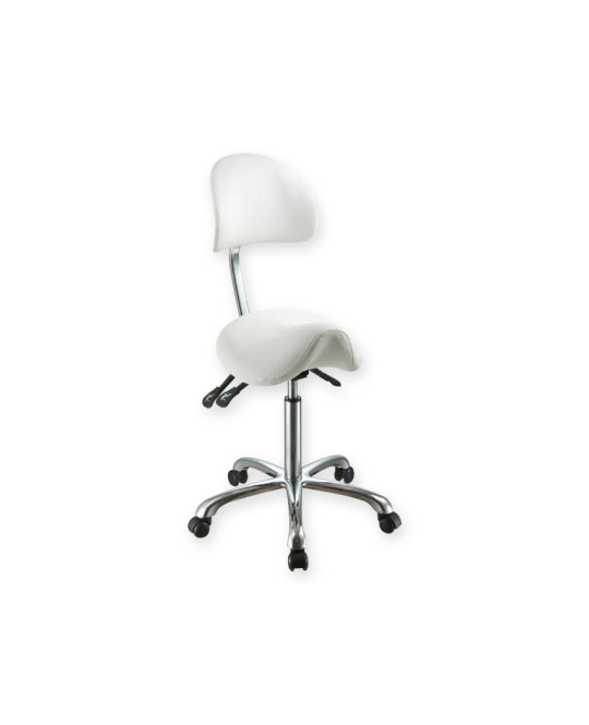 SGABELLO ERGO con schienale - bianco
