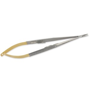 PORTA AGHI CASTROVIEJO C.T. CURVO - 21 cm - punte zigrinate