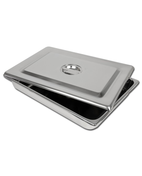 VASSOIO+COPERCHIO INOX 440x320x64 mm