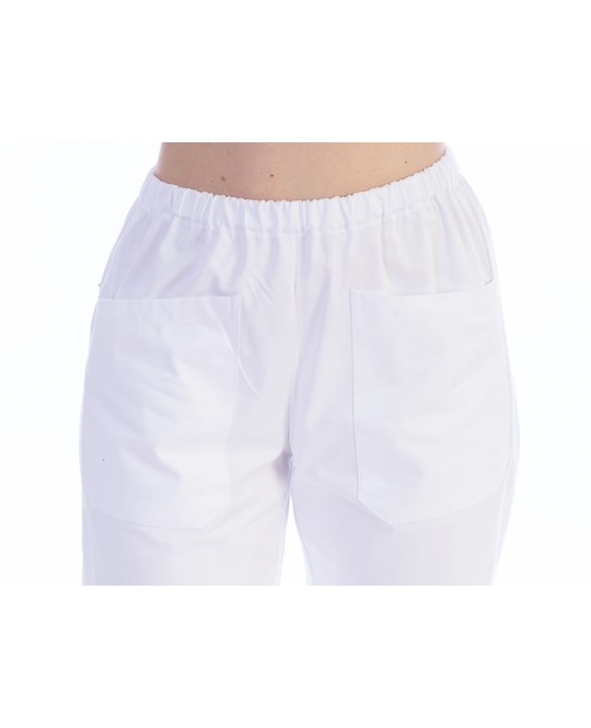 PANTALONI - cotone/poliestere - unisex - taglia XS bianchi