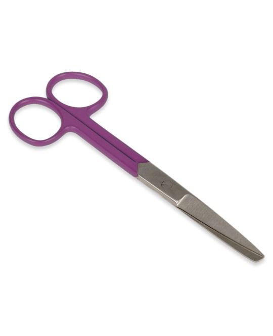 FORBICI RETTE PUNTE ALTERNE - anelli viola - 14 cm