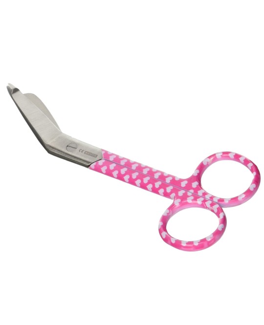 FORBICI PER BENDE - fantasia cuori - 14 cm