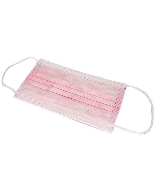 GISAFE MASCHERINA CHIRURGICA FILTRANTE 98% 3 VELI tipo IIR con elastici - adulti - rosa - flowpack