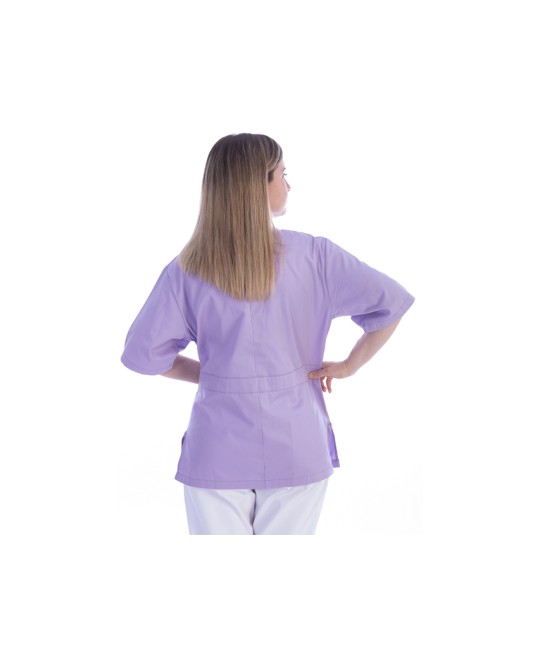 CASACCA CON BOTTONI-cotone/pol.-donna XS viola