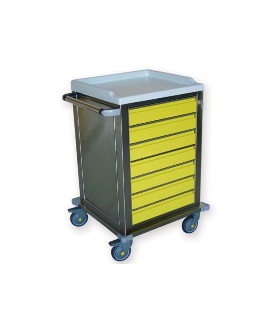 CARRELLO MODULARE INOX - 7 cassetti