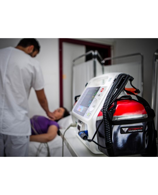 DEFIBRILLATORE RESCUE LIFE 9 con temp, SpO2, NIBP, Pacemaker - italiano