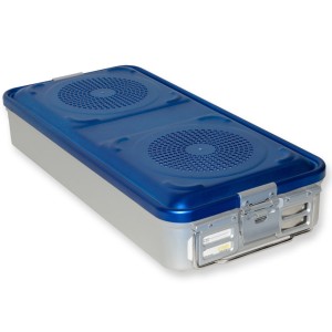 CONTAINER CON FILTRO grande h100 mm - blu forato