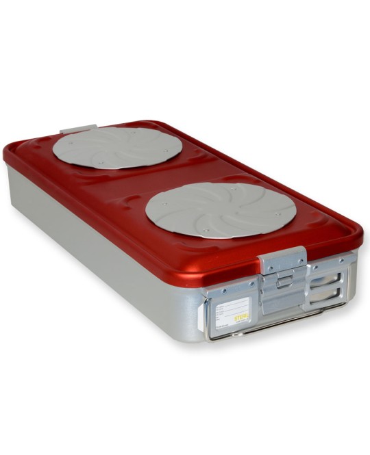 CONTAINER CON VALVOLA grande h100 mm - rosso