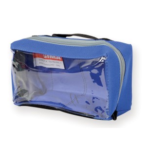 BORSETTA E1 - rettangolare con finestra - blu
