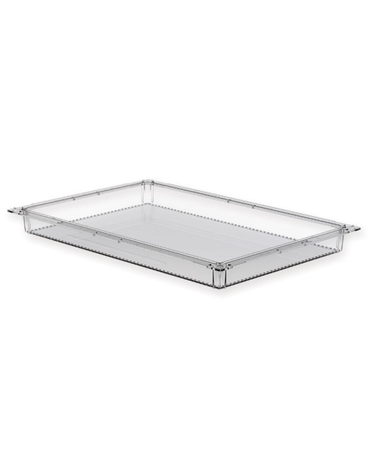 CASSETTO ISO PLASTICA TRASPARENTE 600x400x50 mm - chiuso