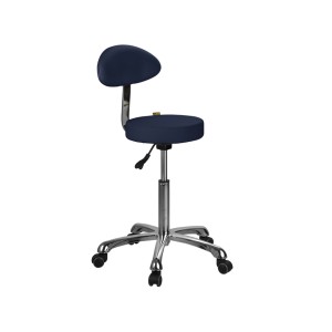SGABELLO con schienale - blu scuro