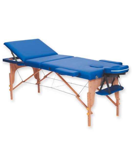LETTINO DA MASSAGGIO IN LEGNO a 3 SEZIONI - blu