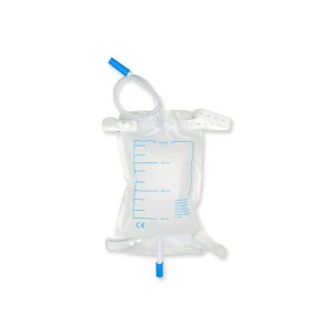 SACCA URINE DA GAMBA 750 cc - tubo 35 cm con kit bottoni