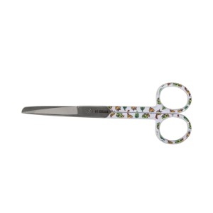 FORBICI IN ACCIAIO INOX RETTE PUNTE ALTERNE - fantasia bruco - 14 cm