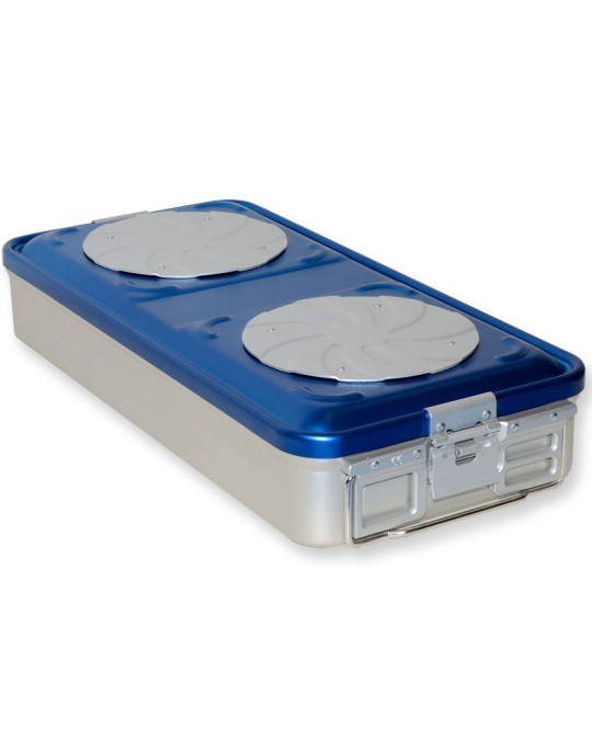 CONTAINER CON VALVOLA grande h100 mm - blu forato