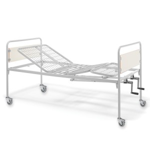 LETTO A TRE SEZIONI - 2 manovelle - con ruote