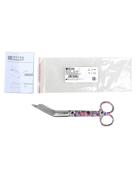 FORBICI IN ACCIAIO INOX PER BENDE - fantasia bolle - 18 cm