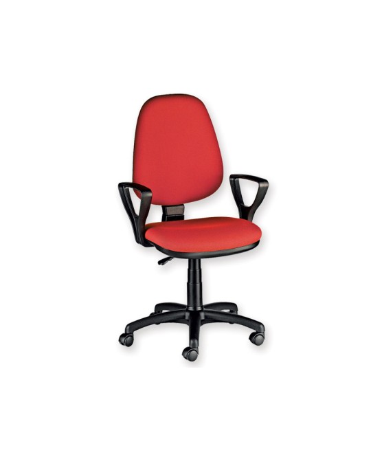 SEDIA CUNEO CON BRACCIOLI - tessuto - rosso