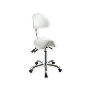 SGABELLO ERGO con schienale - bianco