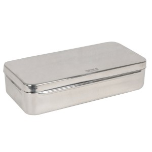 SCATOLA ACCIAIO INOX 25x12x6 cm