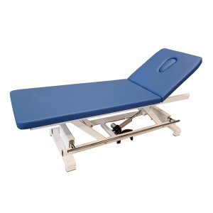 LETTINO DA VISITA ELETTRICO AD ALTEZZA REGOLABILE con barra perimetrale - blu