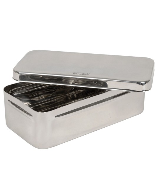 SCATOLA ACCIAIO INOX 20x10x6 cm