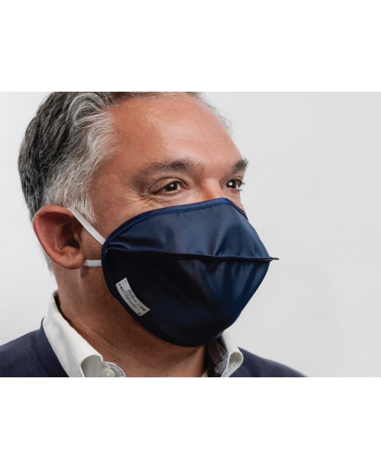 MASCHERINA RIUTILIZZABILE MYCROCLEAN BFE 99,8% - blu/blu