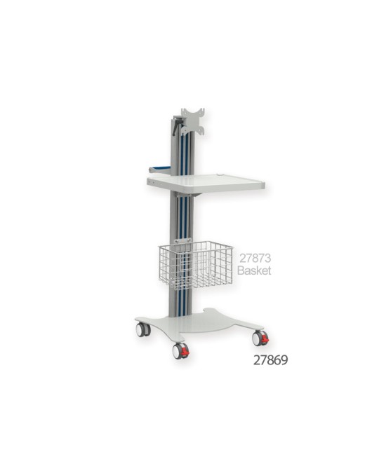 CARRELLO SUPER EASY - con ripiano e supp. monitor