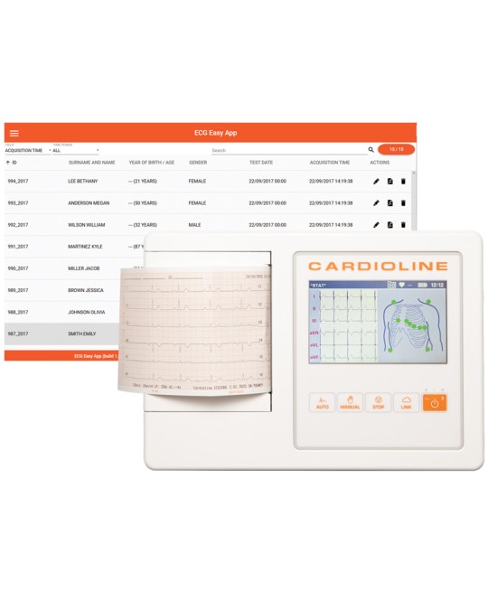ECG CARDIOLINE 100L BASIC - schermo a colori touch da 5