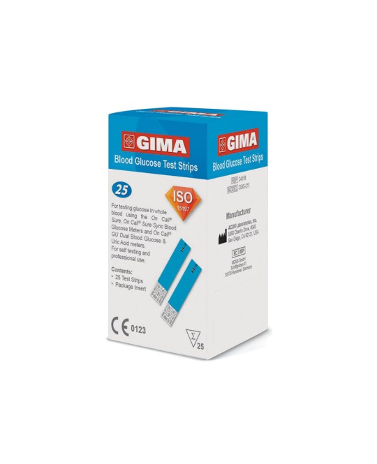 STRISCE GLUCOSIO per GLUCOMETRO GIMA